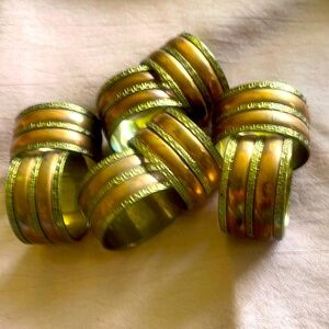 8pc. Brass & Copper Napkin Rings